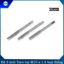Bộ 3 Mũi Taro Tay M10 x 1.5 loại thẳng Bộ 3 Mũi Taro Tay M10 x 1.5 loại thẳng
